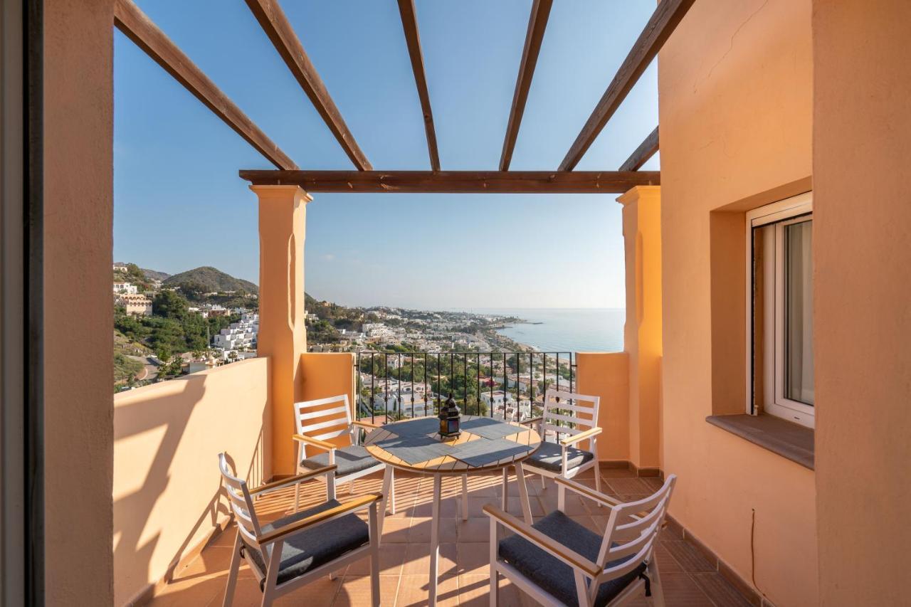 Chalet Con Vistas Al Mar Y Piscina Mojacar Bagian luar foto
