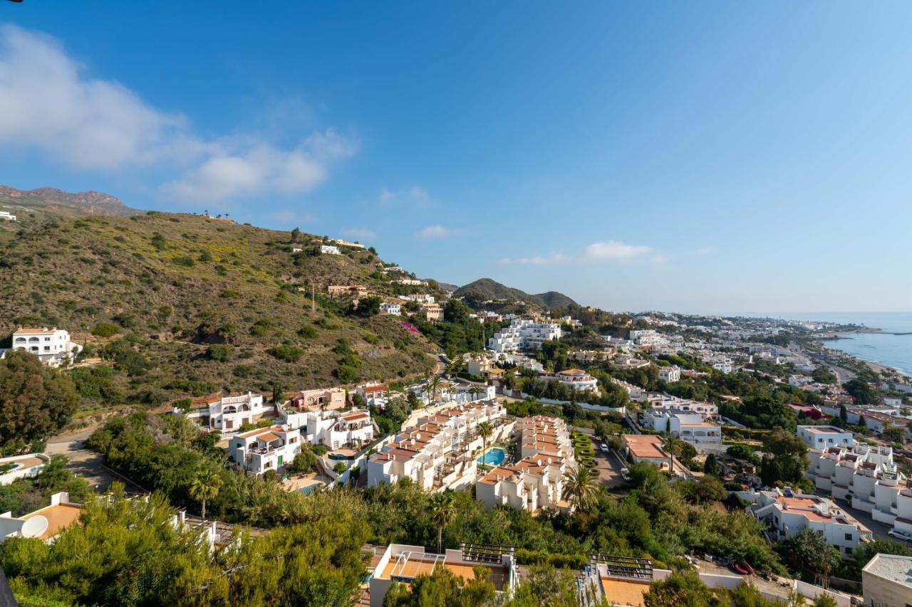 Chalet Con Vistas Al Mar Y Piscina Mojacar Bagian luar foto