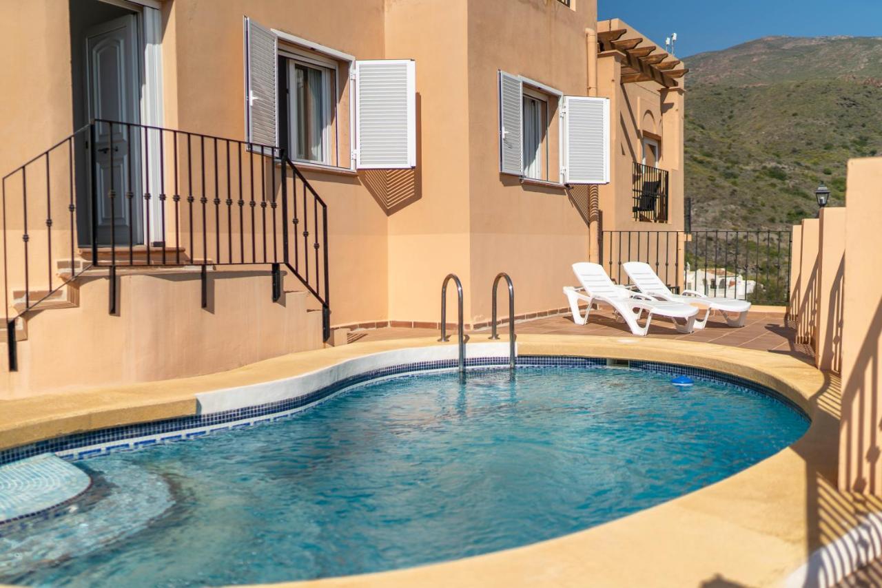 Chalet Con Vistas Al Mar Y Piscina Mojacar Bagian luar foto