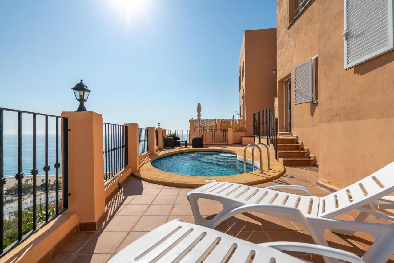 Chalet Con Vistas Al Mar Y Piscina Mojacar Bagian luar foto