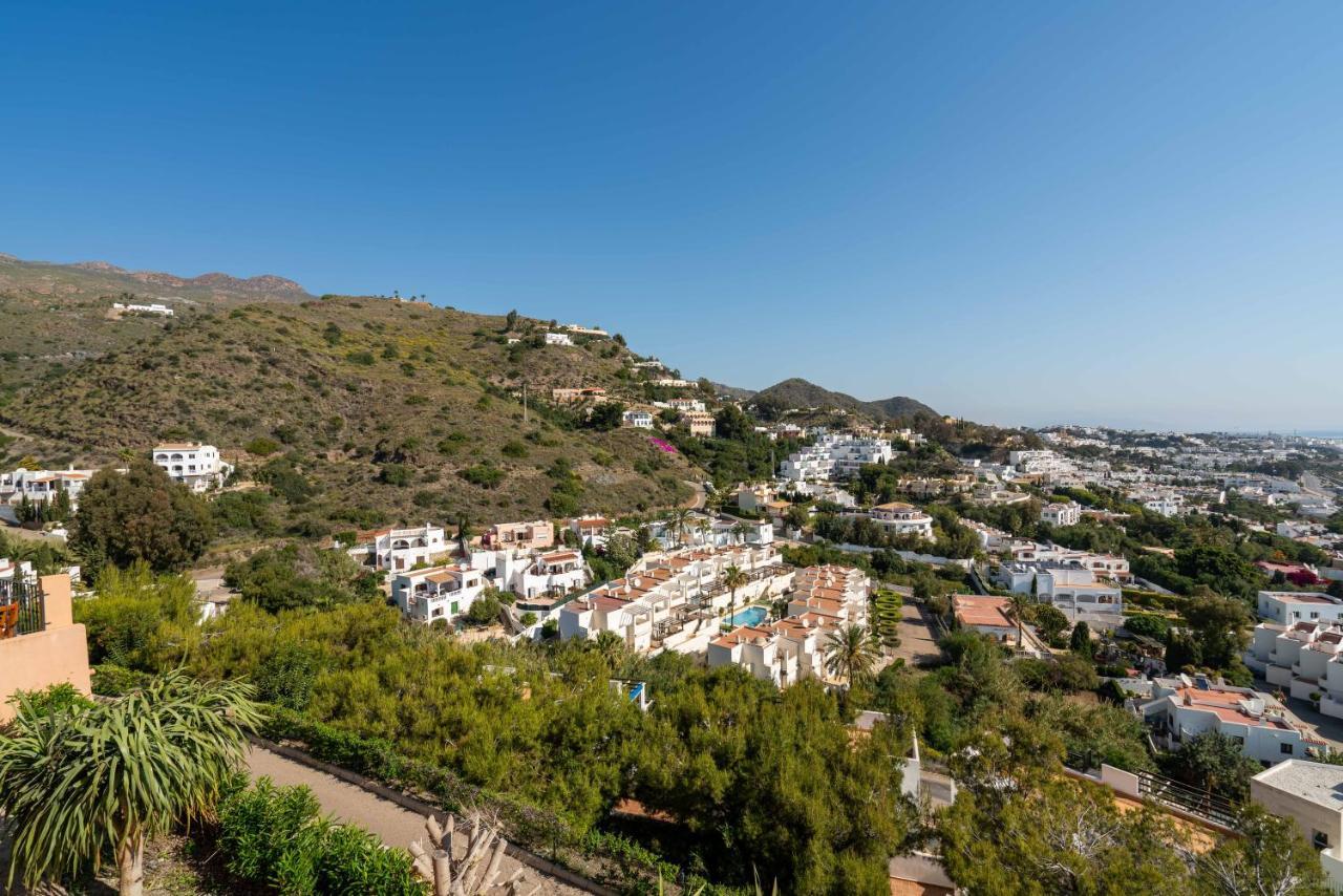 Chalet Con Vistas Al Mar Y Piscina Mojacar Bagian luar foto