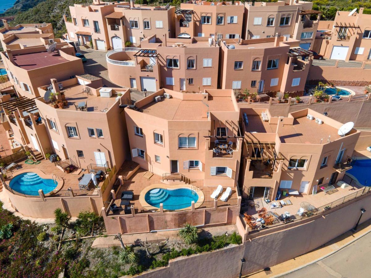 Chalet Con Vistas Al Mar Y Piscina Mojacar Bagian luar foto
