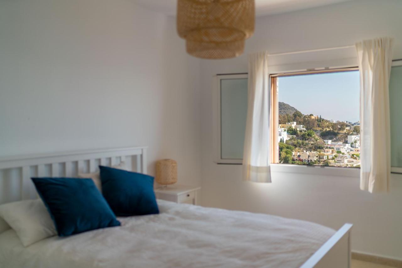 Chalet Con Vistas Al Mar Y Piscina Mojacar Bagian luar foto