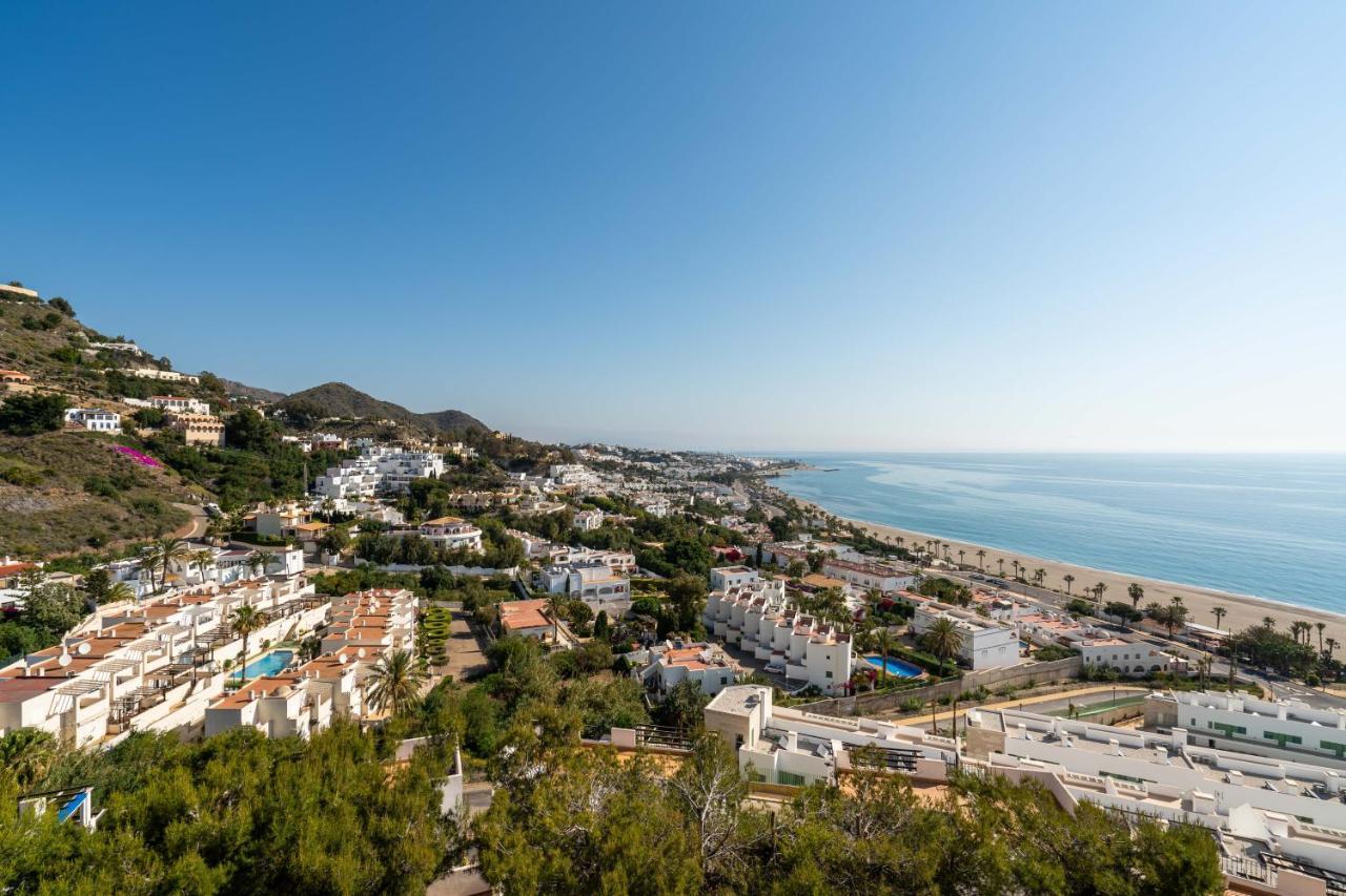 Chalet Con Vistas Al Mar Y Piscina Mojacar Bagian luar foto