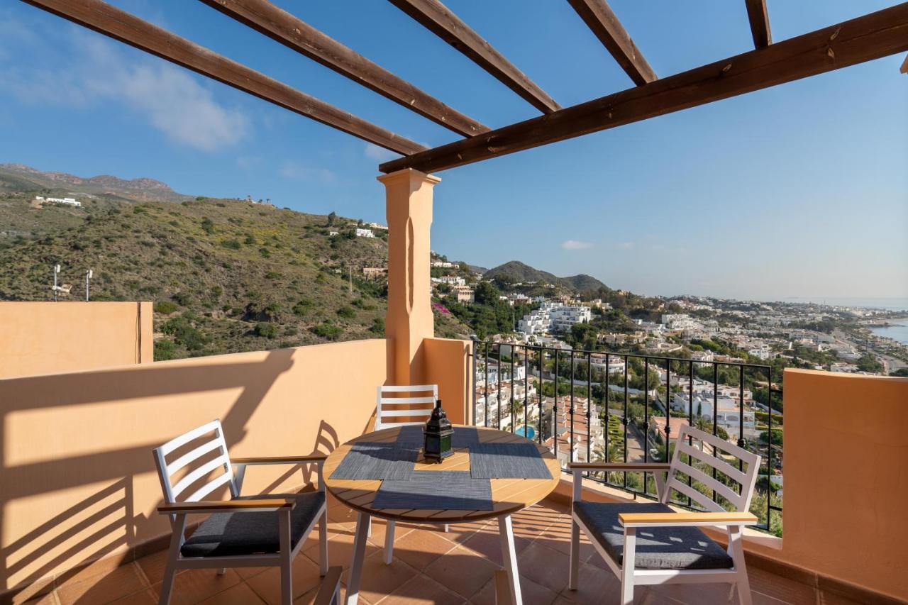 Chalet Con Vistas Al Mar Y Piscina Mojacar Bagian luar foto