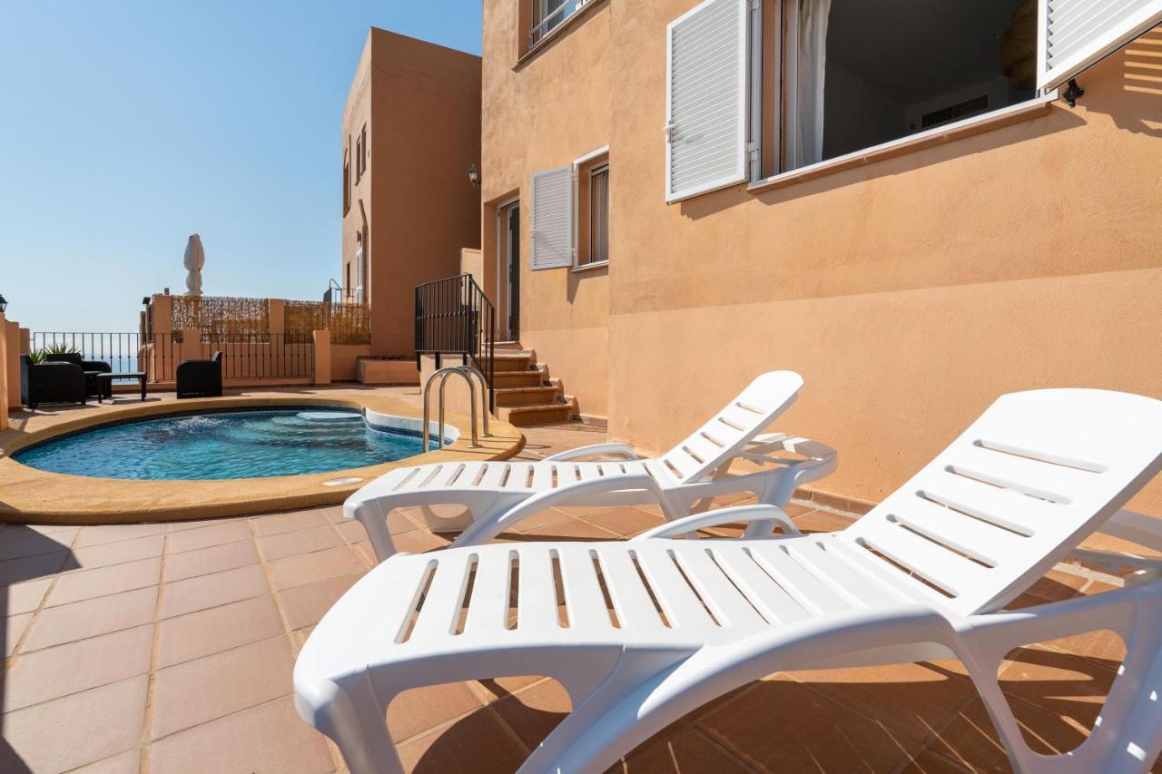 Chalet Con Vistas Al Mar Y Piscina Mojacar Bagian luar foto