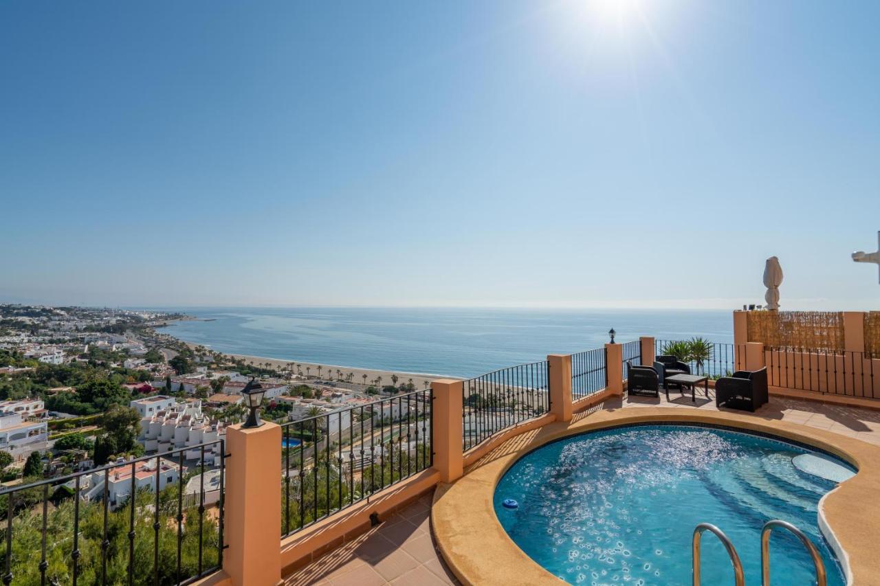 Chalet Con Vistas Al Mar Y Piscina Mojacar Bagian luar foto