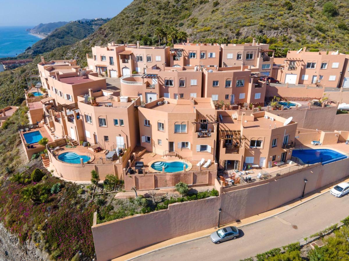 Chalet Con Vistas Al Mar Y Piscina Mojacar Bagian luar foto