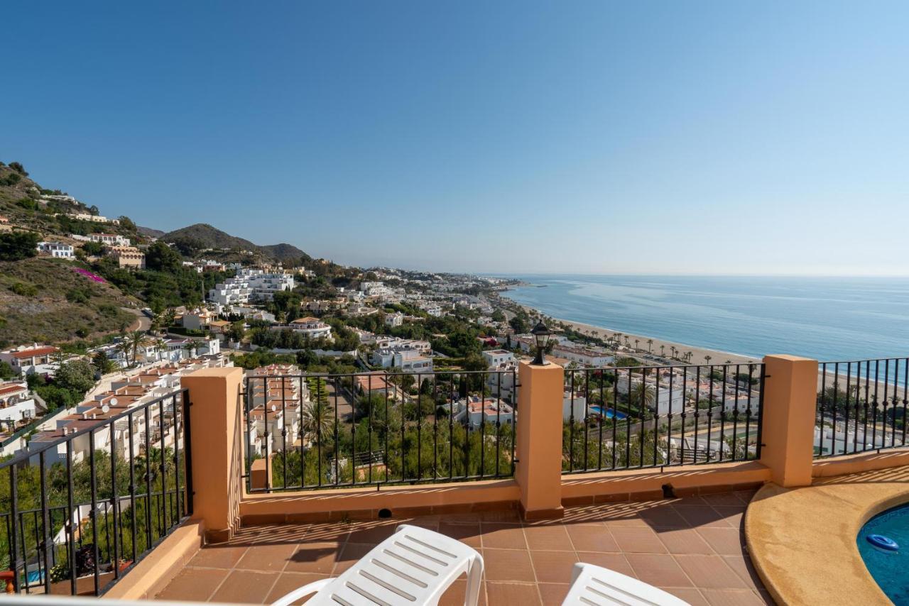 Chalet Con Vistas Al Mar Y Piscina Mojacar Bagian luar foto