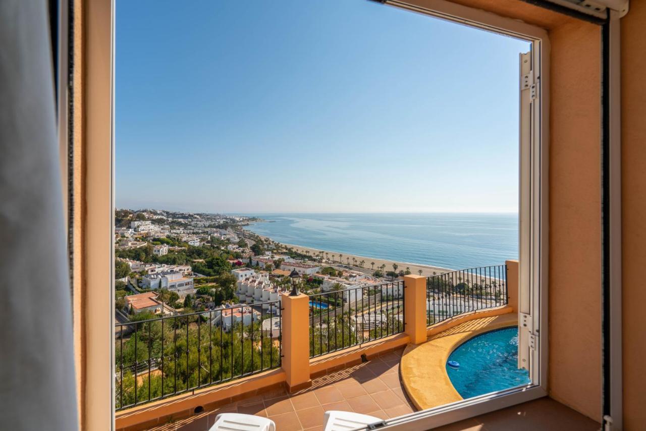 Chalet Con Vistas Al Mar Y Piscina Mojacar Bagian luar foto