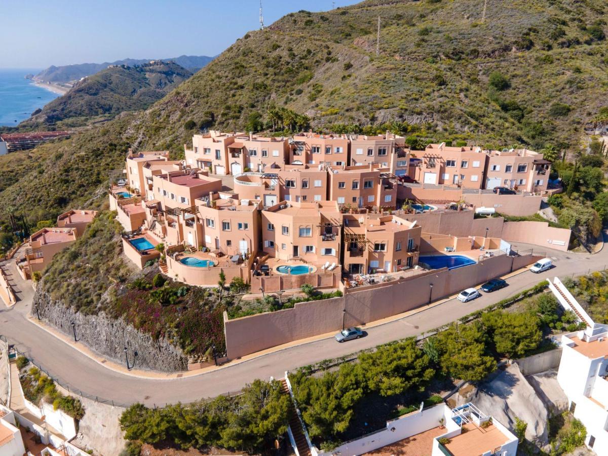Chalet Con Vistas Al Mar Y Piscina Mojacar Bagian luar foto